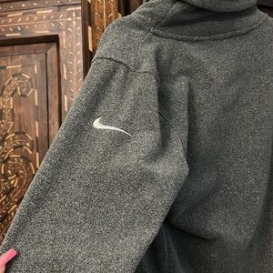 Nike Dri-Fit Womens Turtleneck Fleece Sweatshirt Sz M Gray Long Sleeve Pullover